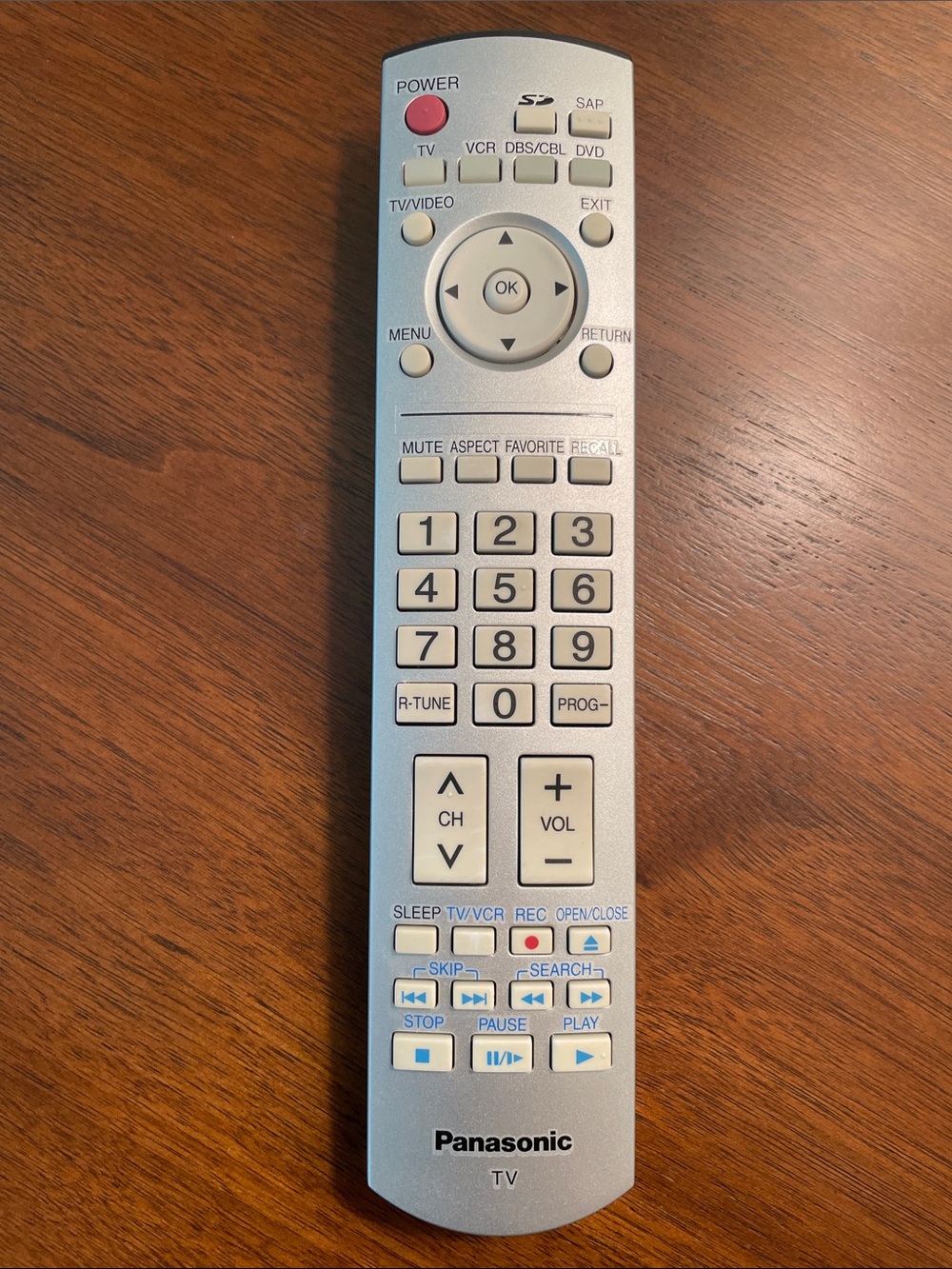 Panasonic Silver TV Remote Control